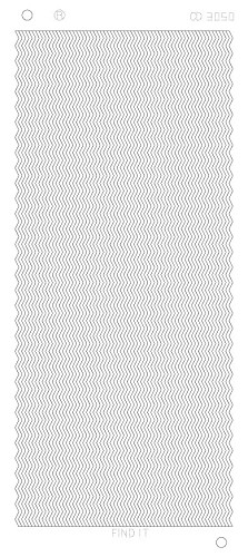 Spiegel-Stickerbogen Zig-zag Linien Platinum 100 x 230mm 