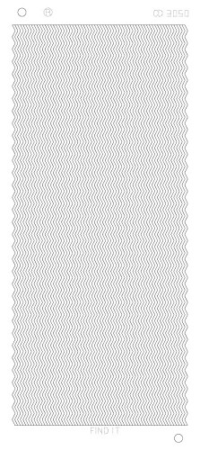Spiegel-Stickerbogen Zig-zag Linien Platinum 100 x 230mm Silber Silber