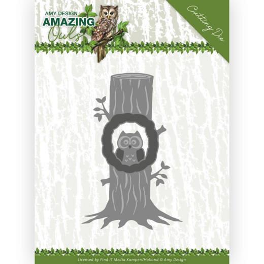Stanzschablone - Amy Design - Amazing Owls - Eule im Baum 