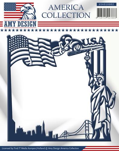 Stanzschablone - Amy Design - America Collection - USA Rahmen 