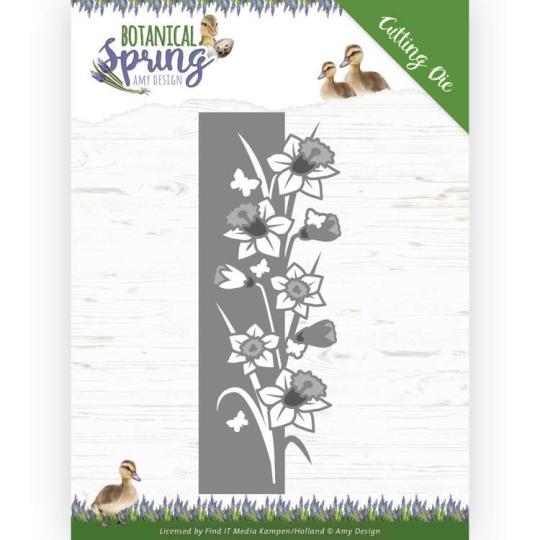 Stanzschablone - Amy Design - Botanical Spring - Osterglocken Borde 