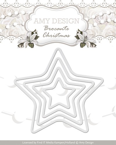 Stanzschablone - Amy Design - Brocante Weihnachten - Mini Star Rahmen 