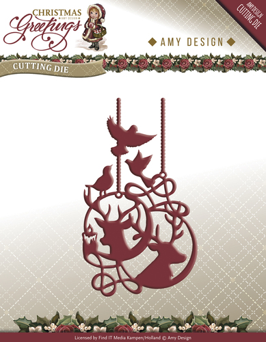 Stanzschablone - Amy Design - Christmas Greetings - Rentier Ornament 