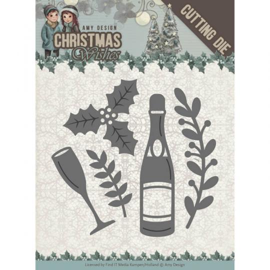 Stanzschablone - Amy Design - Christmas Wishes - Champagner 