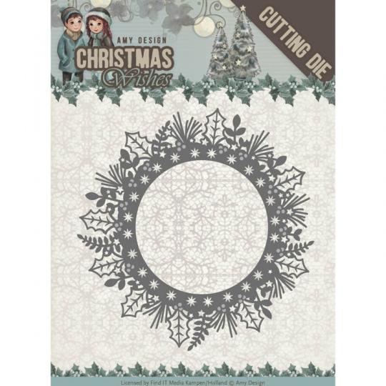 Stanzschablone - Amy Design - Christmas Wishes - Holly Kranz 