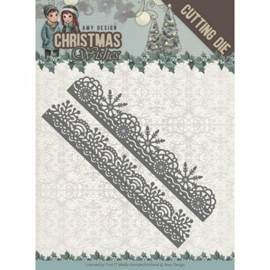 Stanzschablone - Amy Design - Christmas Wishes - Schneeflocken Bordüre 