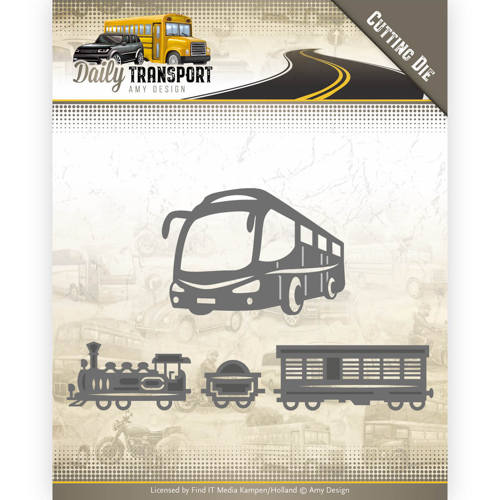 Stanzschablone - Amy Design - Daily Transport - Bus & Bahn 