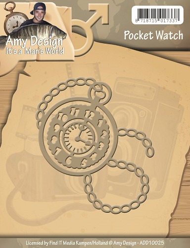 Stanzschablone - Amy Design - Es ist ein Mans World - Taschenuhr 
