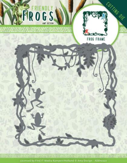Stanzschablone - Amy Design - Friendly Frogs - Frosch Rahmen 