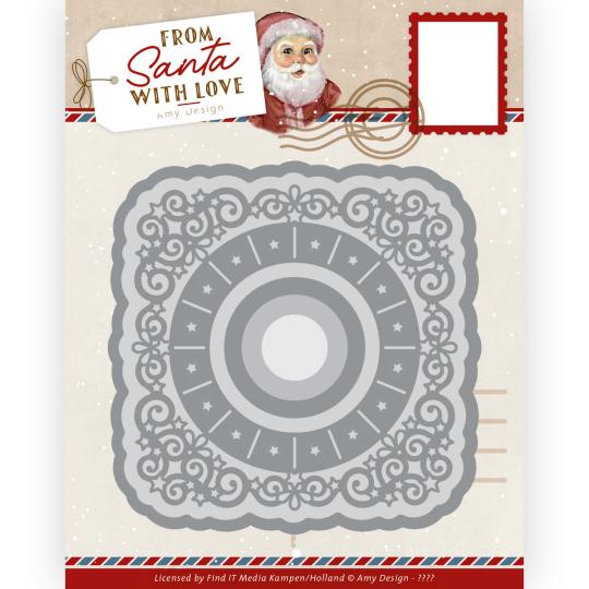 Stanzschablone - Amy Design - From Santa with love - Band Rahmen 
