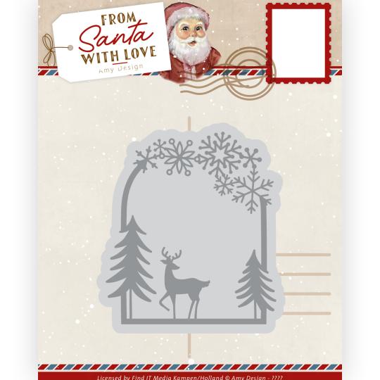 Stanzschablone - Amy Design - From Santa with love - Rentier Szene 