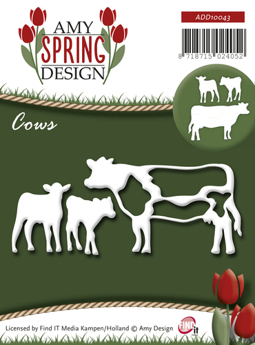 Stanzschablone - Amy Design - Frühling - Kühe 
