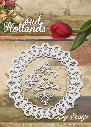 Stanzschablone - Amy Design - Oud Hollands - Tulpenrahmen 