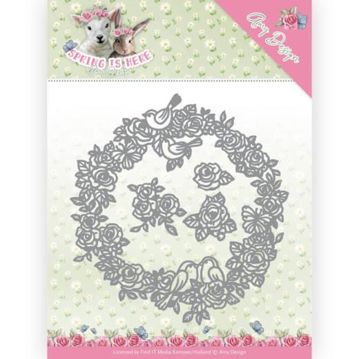 Stanzschablone - Amy Design - Spring is Here - Rosenkranz 