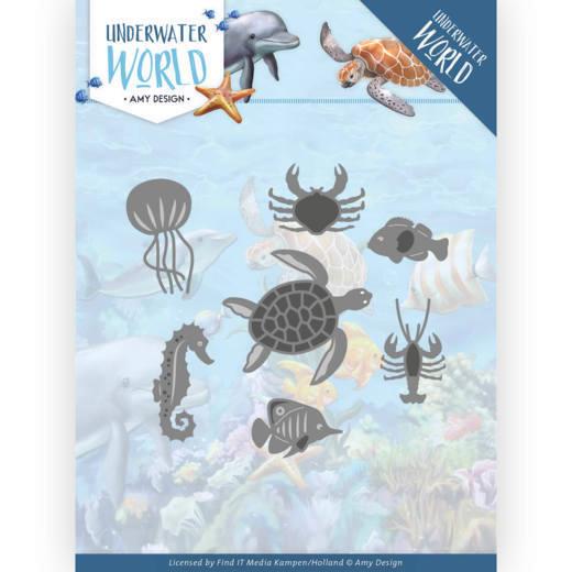 Stanzschablone - Amy Design - Unterwasser Welt - Meeres Tiere 