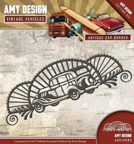 Stanzschablone - Amy Design - Vintage Vehicles - Antique car border 