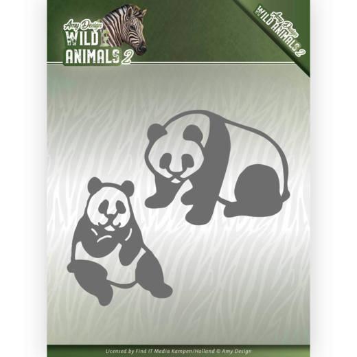 Stanzschablone - Amy Design - Wild Animals 2 - Panda Bär 