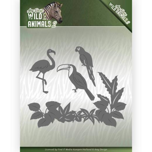 Stanzschablone - Amy Design - Wild Animals 2 - Tropische Vögel 