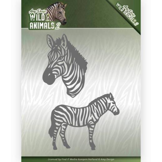 Stanzschablone - Amy Design - Wild Animals 2 - Zebra 