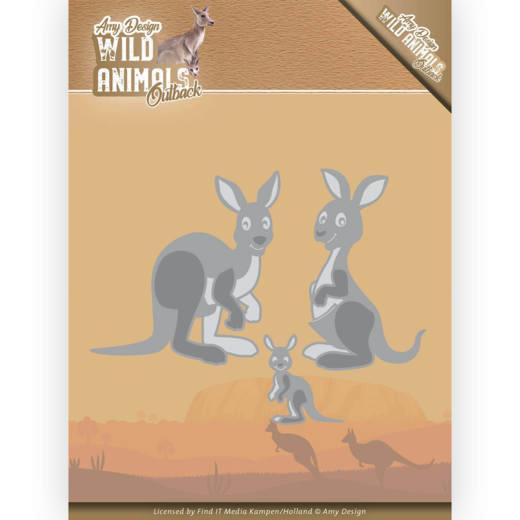 Stanzschablone - Amy Design - Wild Animals Outback - Känguru 