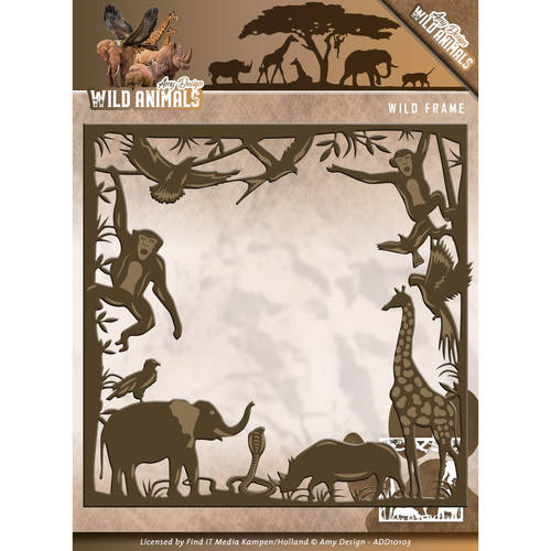 Stanzschablone - Amy Design - Wild Animals - Wild frame 