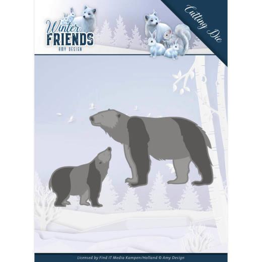 Stanzschablone - Amy Design - Winter Friends - Eisbären 