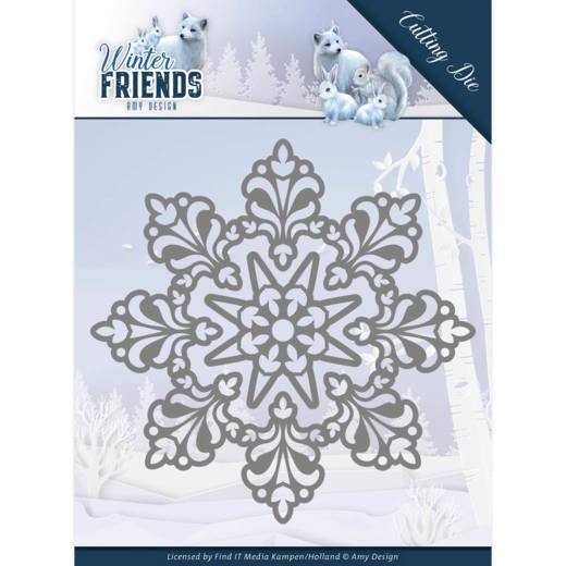 Stanzschablone - Amy Design - Winter Friends - Schneekristall 