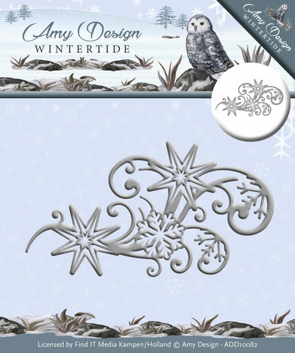 Stanzschablone - Amy Design - Wintertide - Eiskristall Swirl 