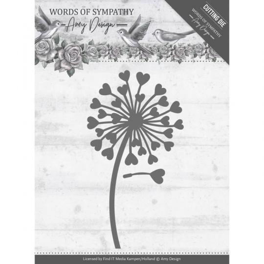 Stanzschablone - Amy Design -Words of Sympathy - Sympathie Blume 