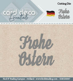 Stanzschablone - Card Deco -Text Deutsch - Frohe Ostern 