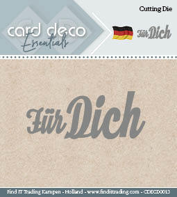 Stanzschablone - Card Deco -Text Deutsch - Für Dich 