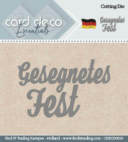 Stanzschablone - Card Deco -Text Deutsch - Gesegnetes Fest 