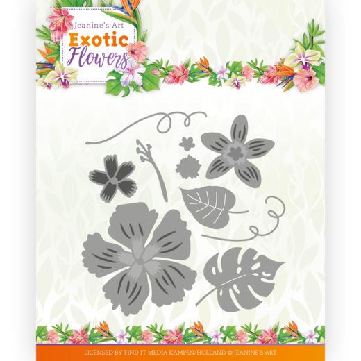 Stanzschablone - Jeanines Art - Exotic Flowers - Blumen und Blätter 