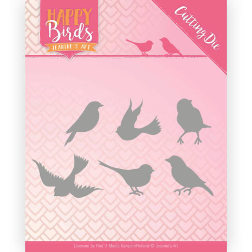 Stanzschablone - Jeanines Art - Happy Birds - Glückliche Vögel 