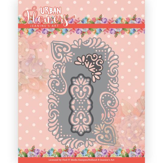 Stanzschablone - Jeanines Art - Urban Flowers - Urban Rechteck 