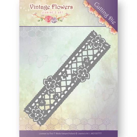 Stanzschablone - Jeanines Art - Vintage Flowers - Blumen Bordüre 