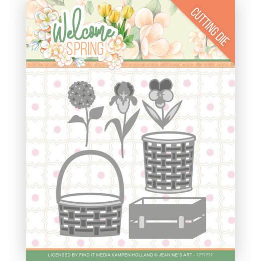 Stanzschablone - Jeanines Art - Welcome Spring - Frühlingskorb 