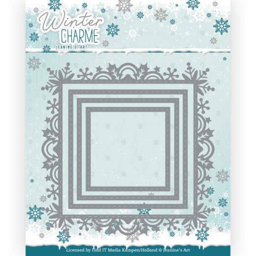 Stanzschablone - Jeanines Art - Winter Charme - Schneeflocken Rahmen 