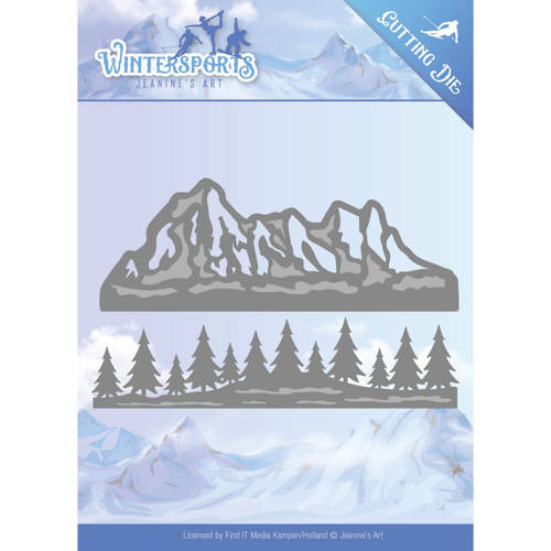 Stanzschablone - Jeanines Art - Wintersports - Alpen Bordüre 