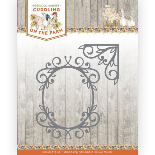 Stanzschablone - Precious Marieke - Cuddling on the Farm - Elegant Oval 