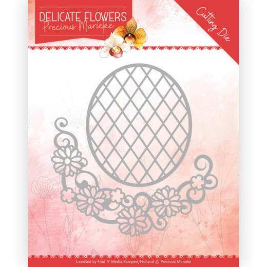 Stanzschablone - Precious Marieke - Delicate Flowers - Blumen Oval 