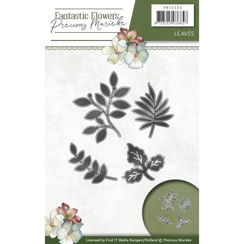 Stanzschablone - Precious Marieke - Fantastic Flowers - Blätter 
