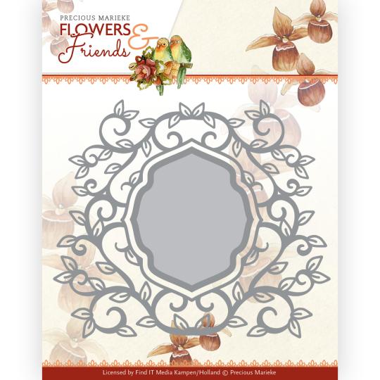 Stanzschablone - Precious Marieke - Flowers and Friends - Blätterkreis 