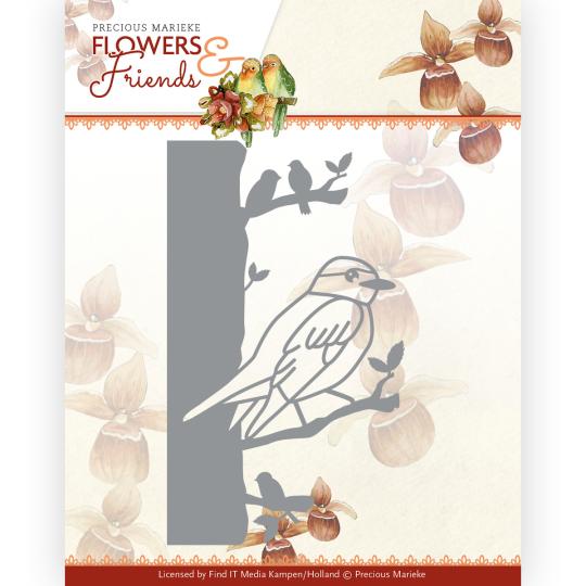Stanzschablone - Precious Marieke - Flowers and Friends - Vogel Kante 