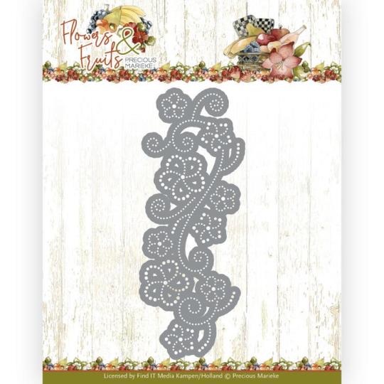 Stanzschablone - Precious Marieke - Flowers and Fruits - Obstblüten Borde 