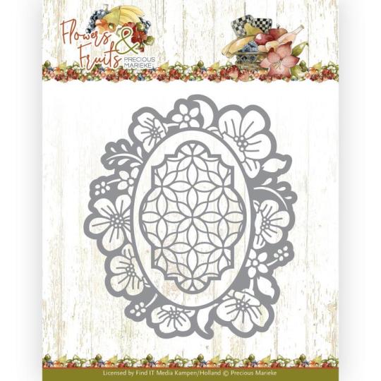 Stanzschablone - Precious Marieke - Flowers and Fruits - Obstblüten Oval 