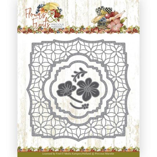 Stanzschablone - Precious Marieke - Flowers and Fruits - Obstblüten Rahmen 