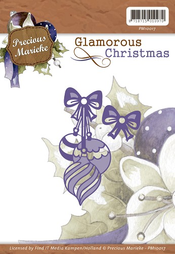 Stanzschablone - Precious Marieke - Glamouröse Weihnachten - Weihnachtskugeln 