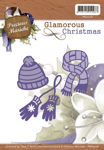 Stanzschablone - Precious Marieke - Glamouröse Weihnachten - Winterkleidung 