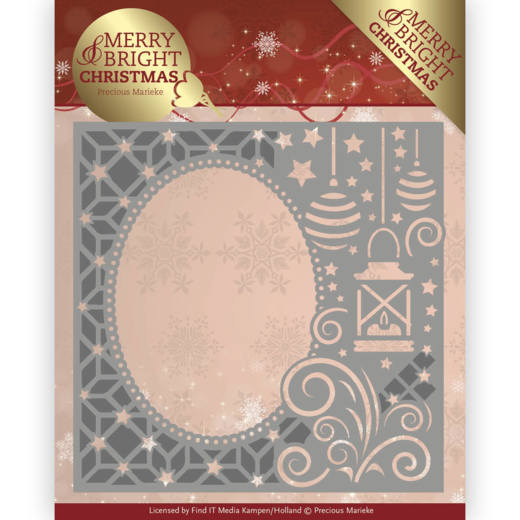 Stanzschablone - Precious Marieke - Merry and Bright Christmas - Laternen Rahmen 